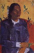 Paul Gauguin, Woman holding flowers